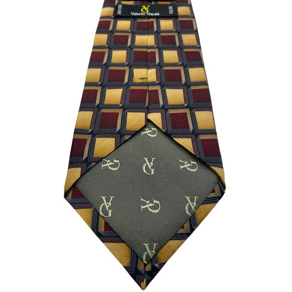 Valerio Garati Geometric Italy Italian Handmade Silk Tie Neck Luxury Vintage - Picture 4 of 6